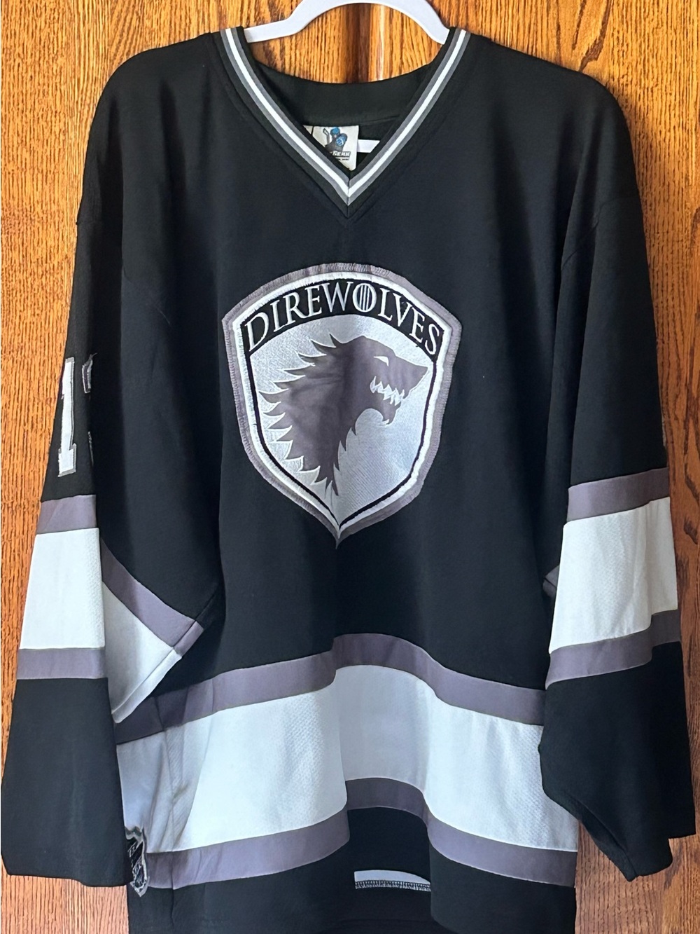 Geeky Jerseys Game of Thrones Direwolves House Stark Hockey Jersey